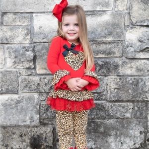 New Toddler Girl Leopard Set